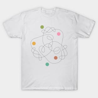 One Line Drawing Mid Century Modern T-Shirt